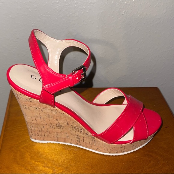 Red GUESS Wedges - Picture 3 of 6